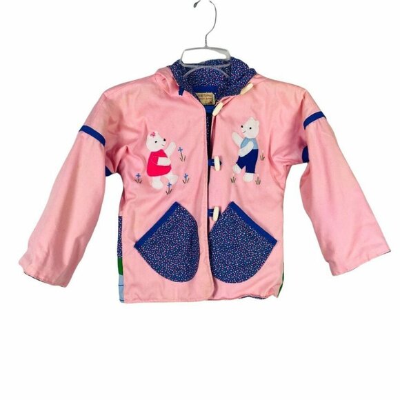 Girls Vintage Handmade in USA Jacket Bears Sz 5 / 6  Specially Fashioned - Picture 1 of 12
